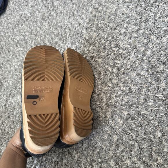 Swedish Clogs Troentorp Rockwell Black Leather Boots Chelsea 37 US 7-7.5 - Picture 4 of 5